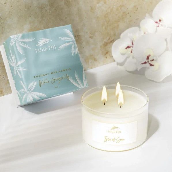 Coconut Wax Candle - White Gingerlily